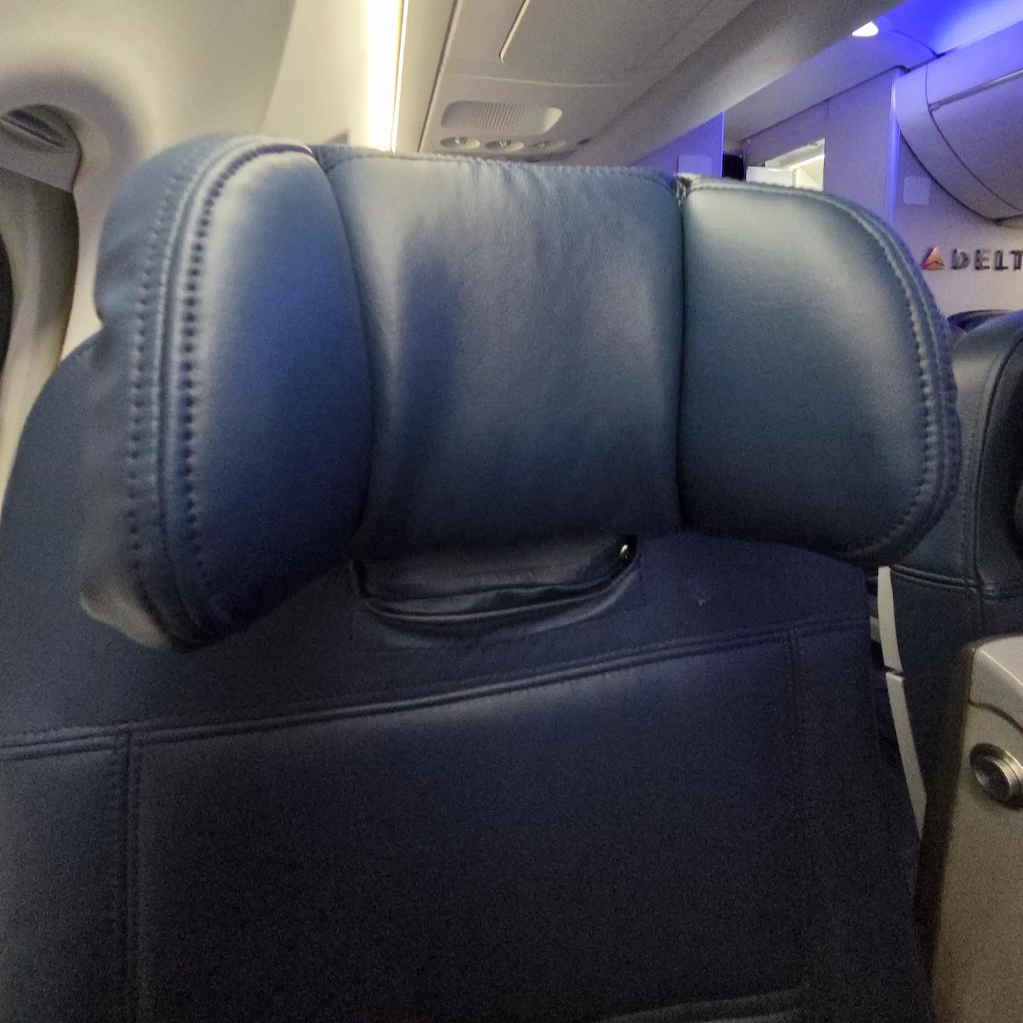 Delta Air Lines A220-100 Main Cabin seats and headrest