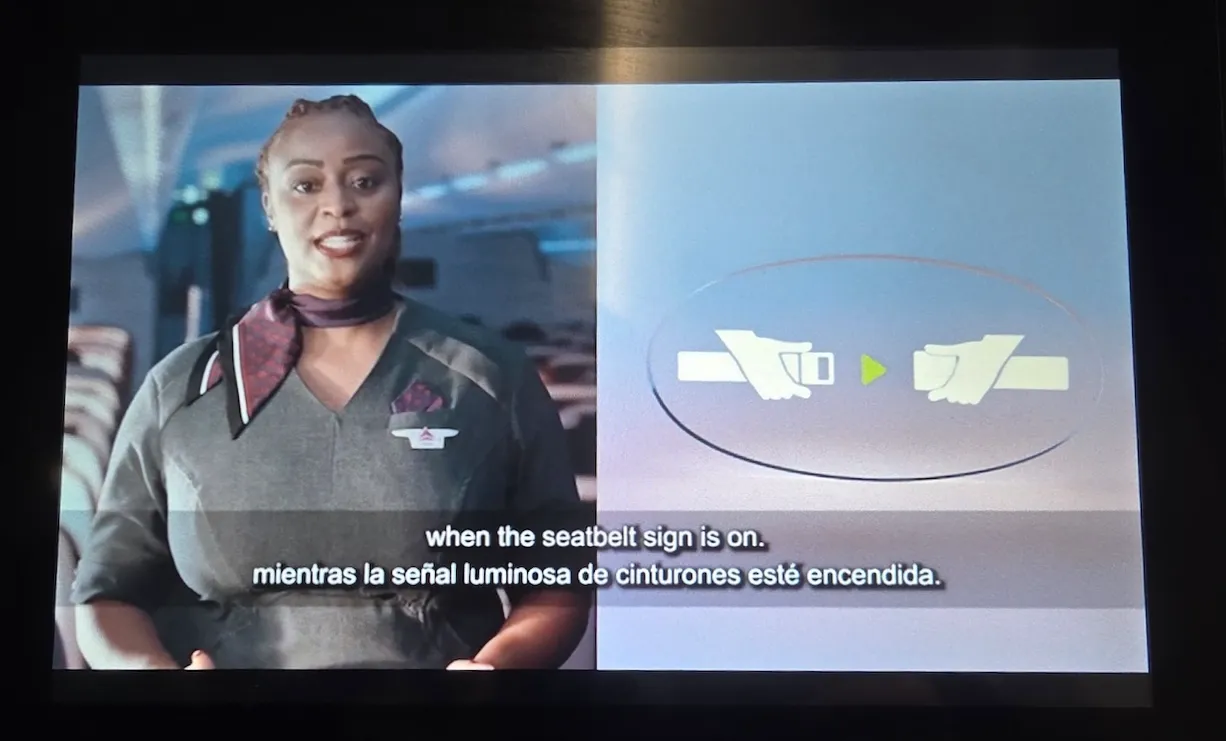 Delta Air Lines A220-100 safety briefing video