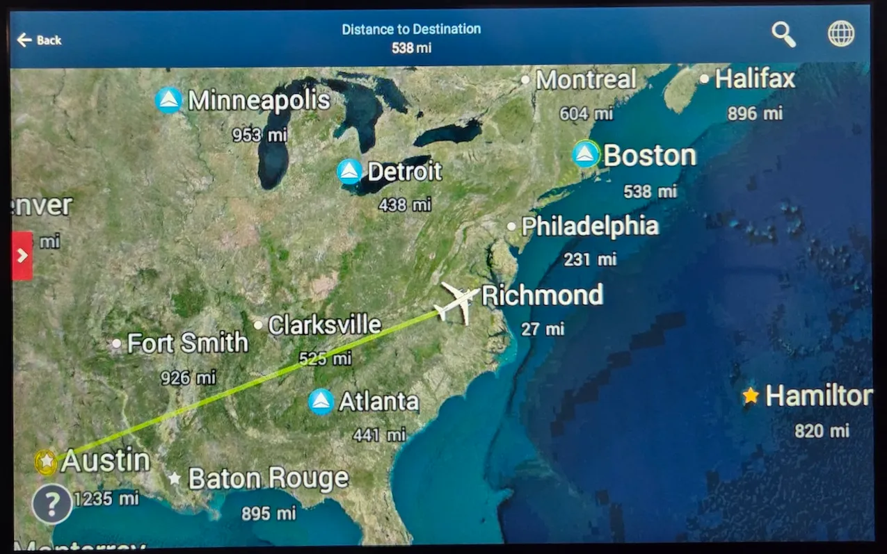 Delta Air Lines A220-100 in-flight entertainment system