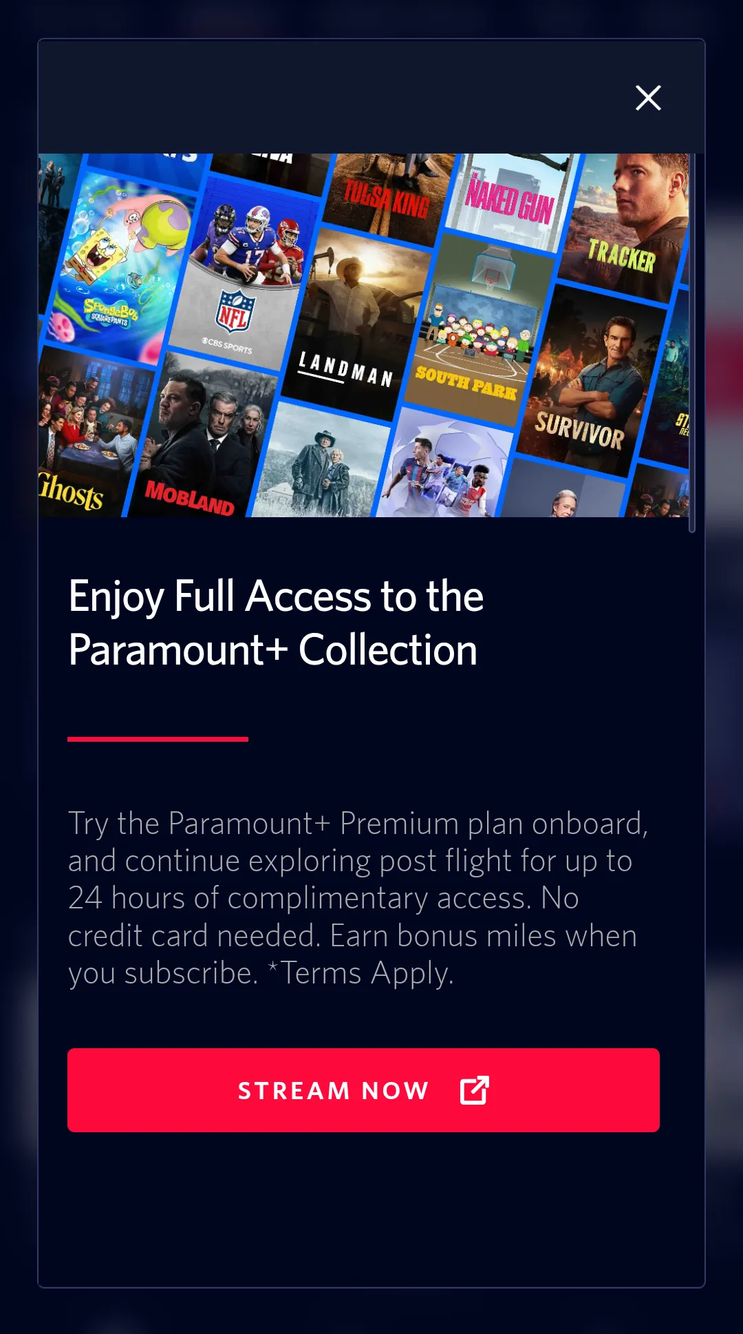 Various promotions offered via Delta Air Lines in-flight Wi-Fi