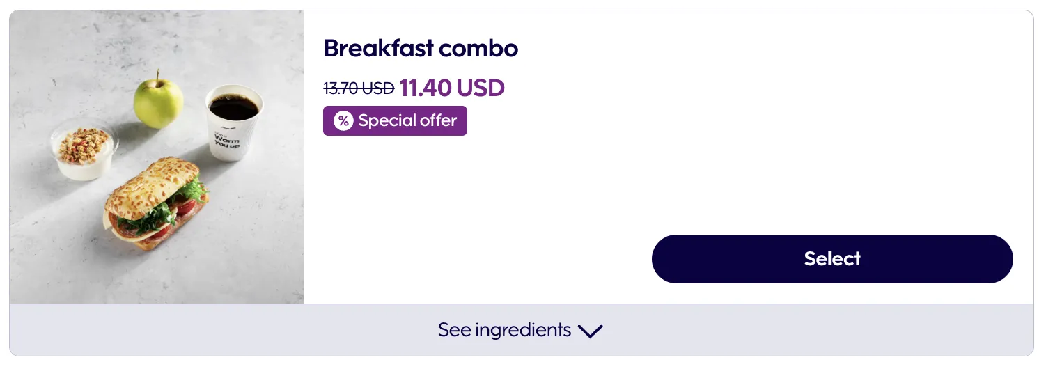 핀에어 단거리 사전 기내식 메뉴 4 (c) finnair.com