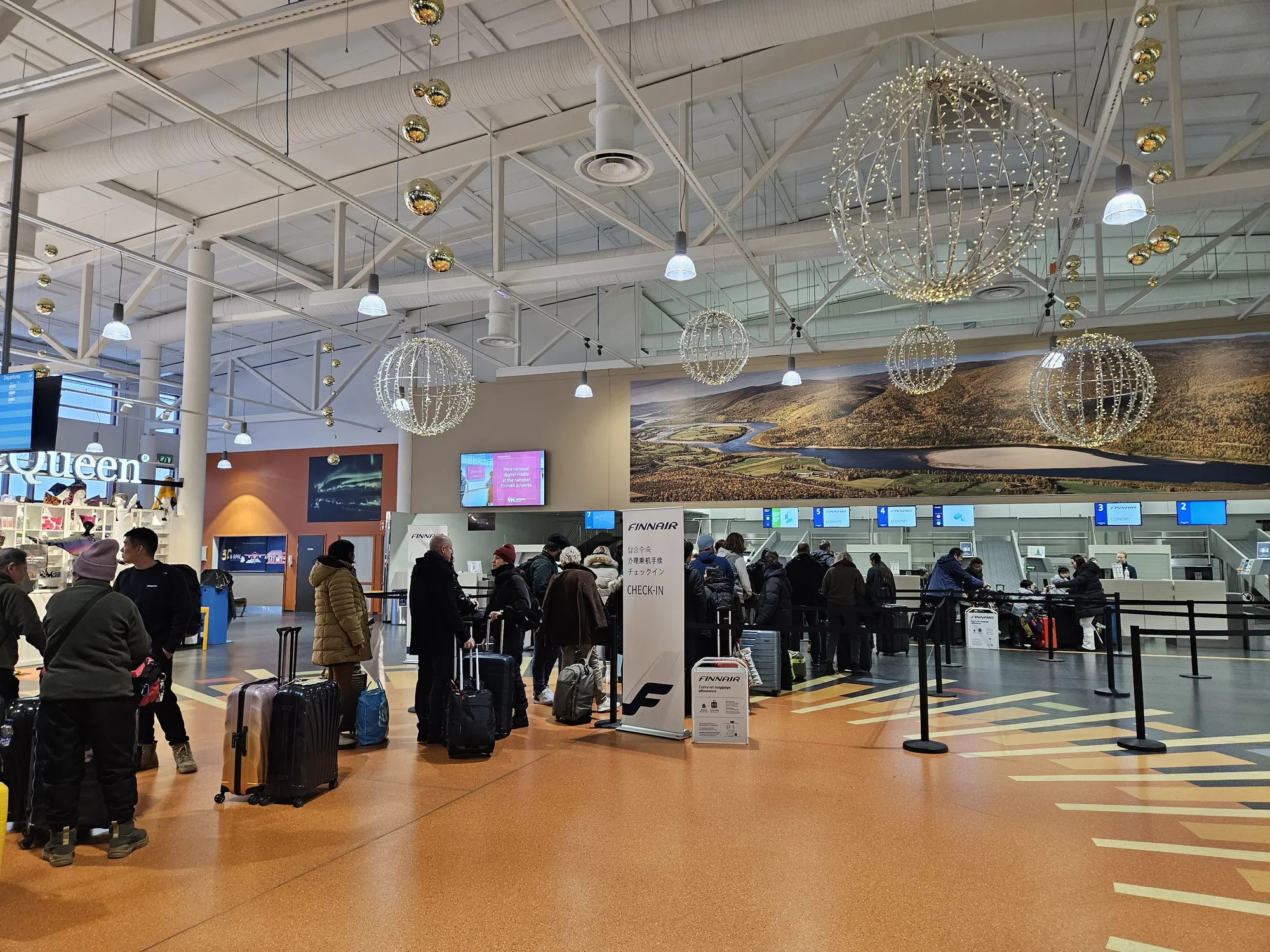 Finnair Check-in Counter at Ivalo Airport