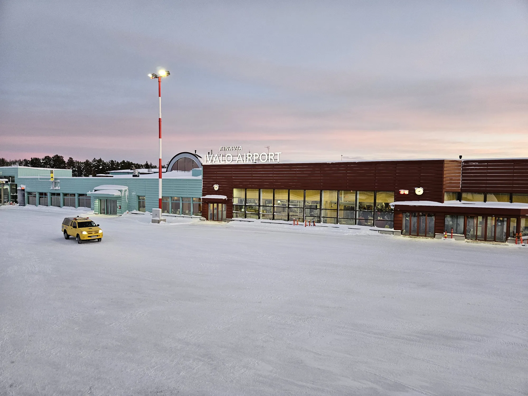 Airport Terminal viewed from Ivalo Airport Apron