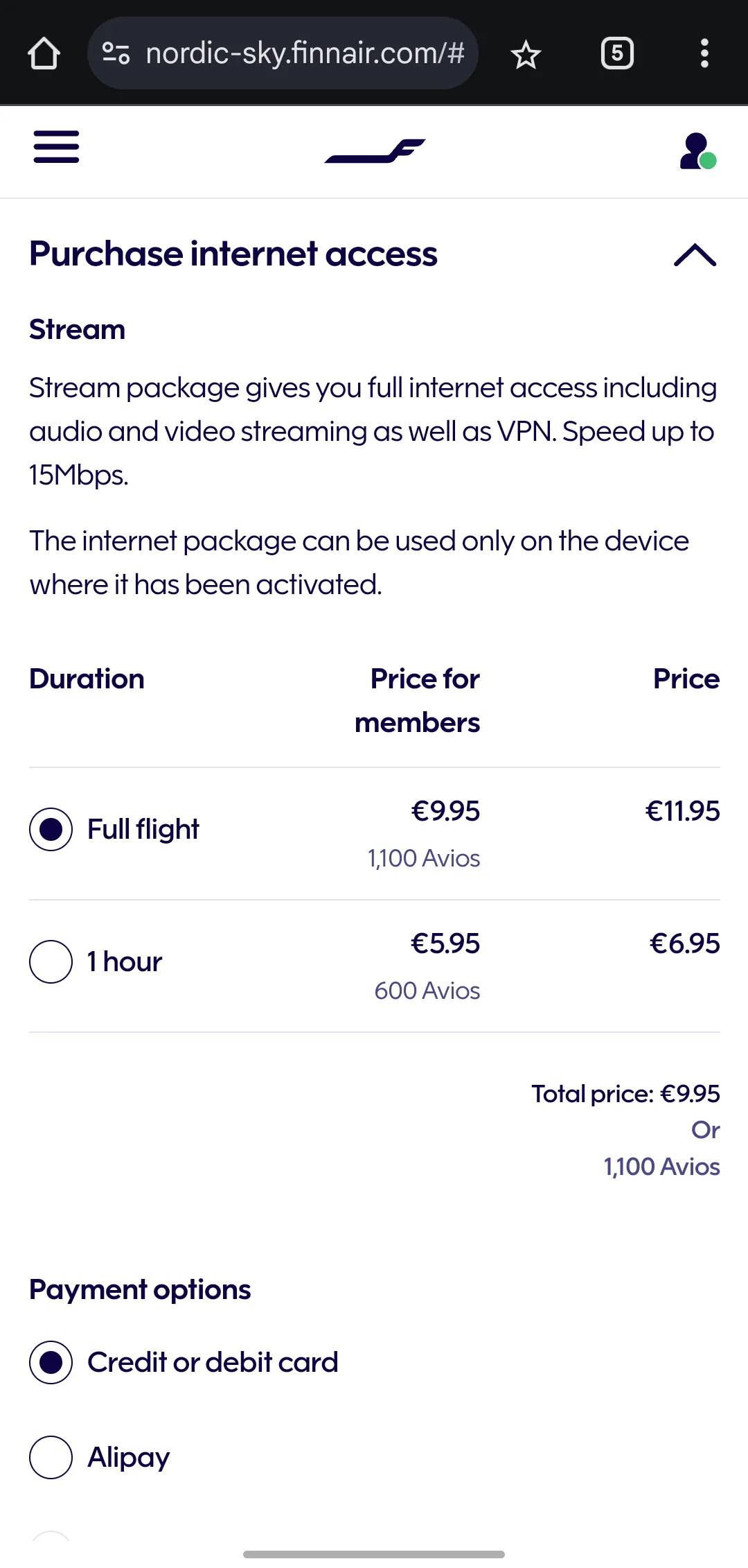 Finnair In-flight Entertainment