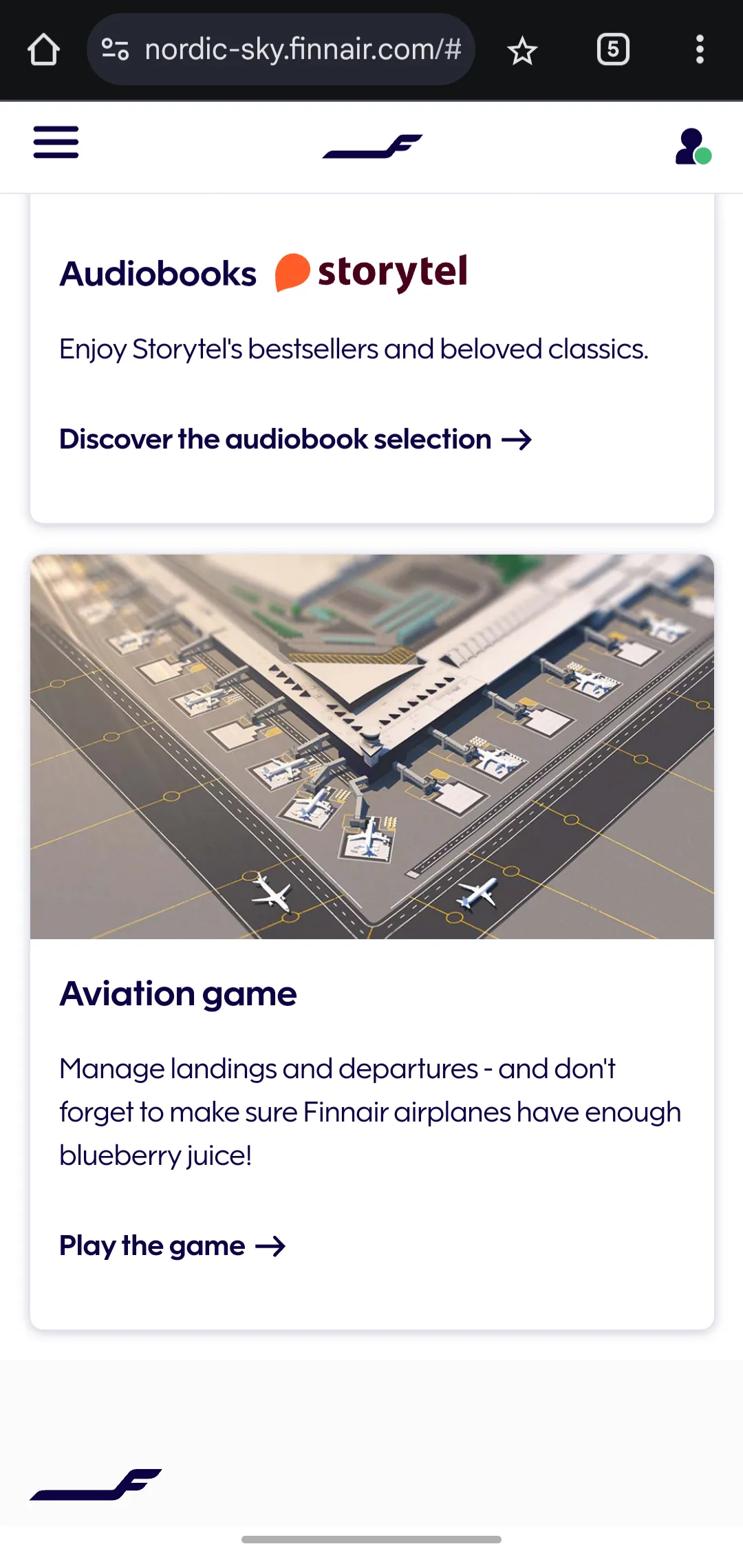 Finnair In-flight Entertainment