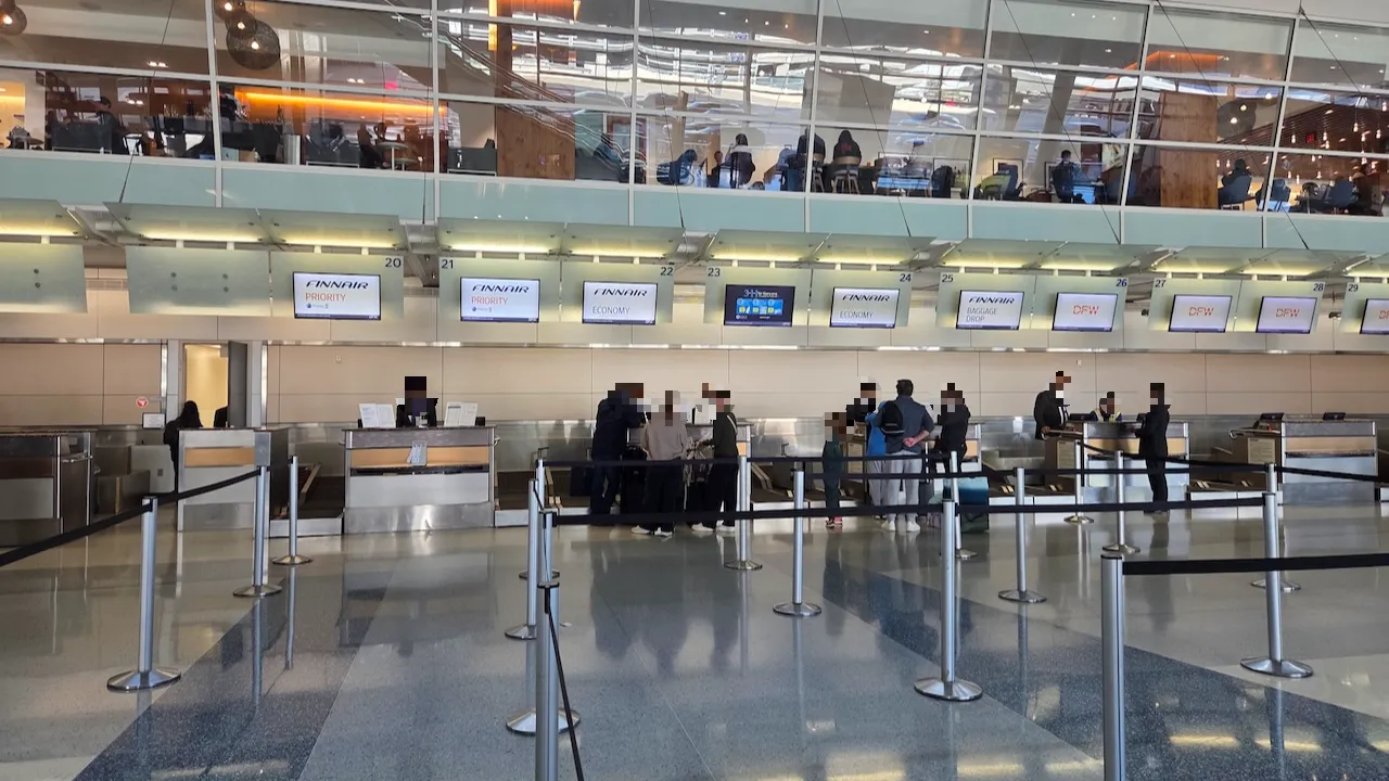 댈러스 포트워스 공항 터미널 D 체크인 카운터 2