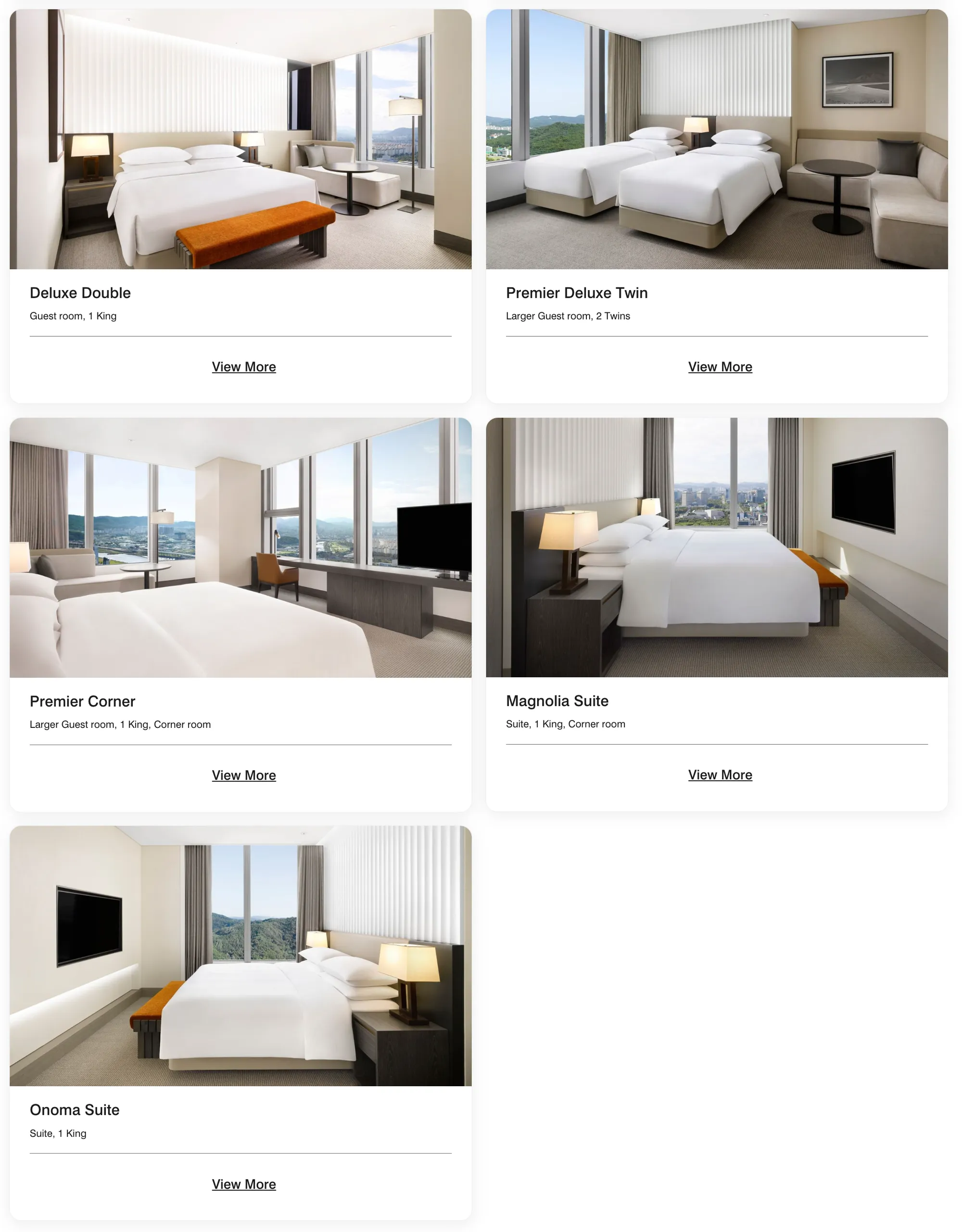 Room Types at Hotel Onoma Daejeon, Autograph Collection (c) marriott.com