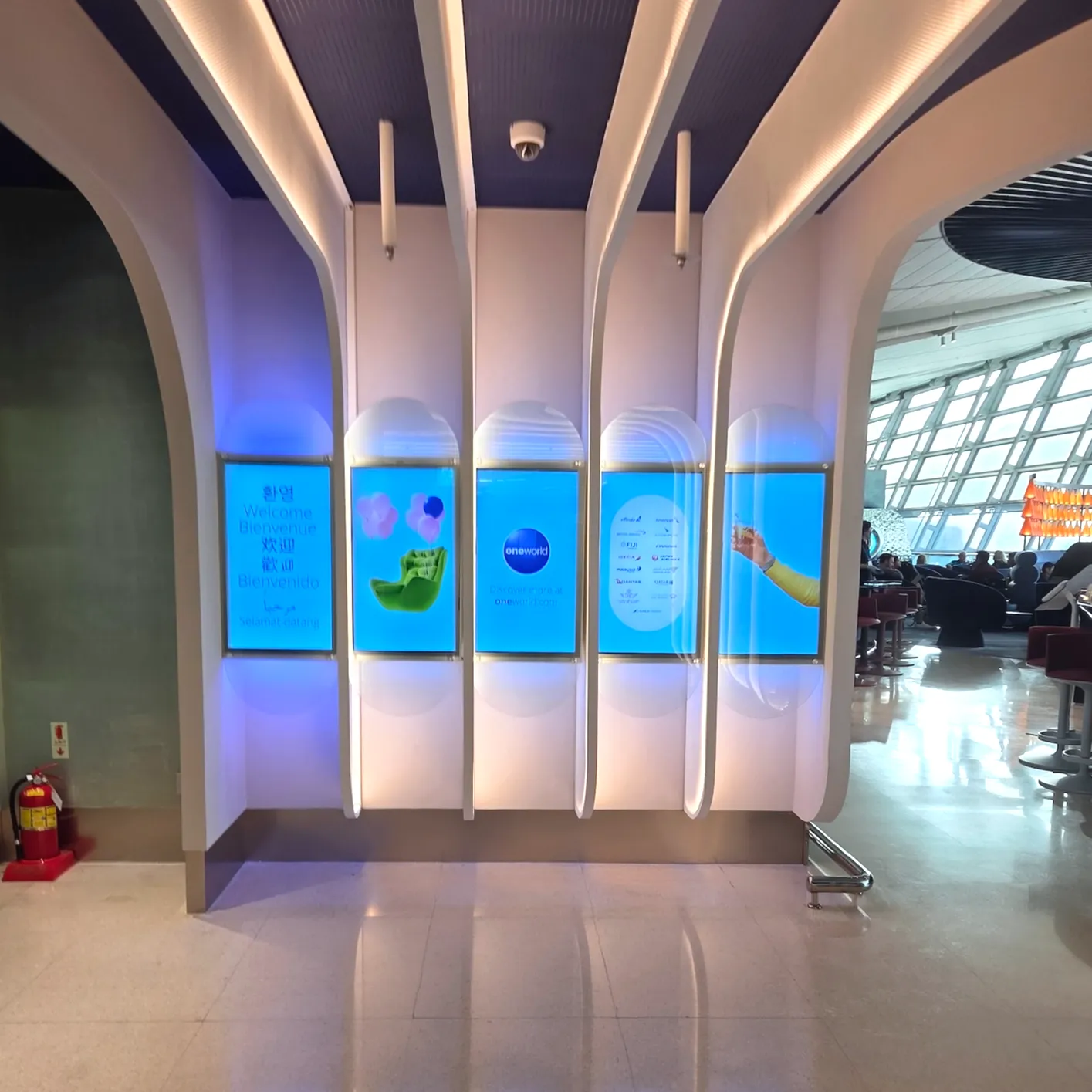 인천공항 원월드 라운지 입구