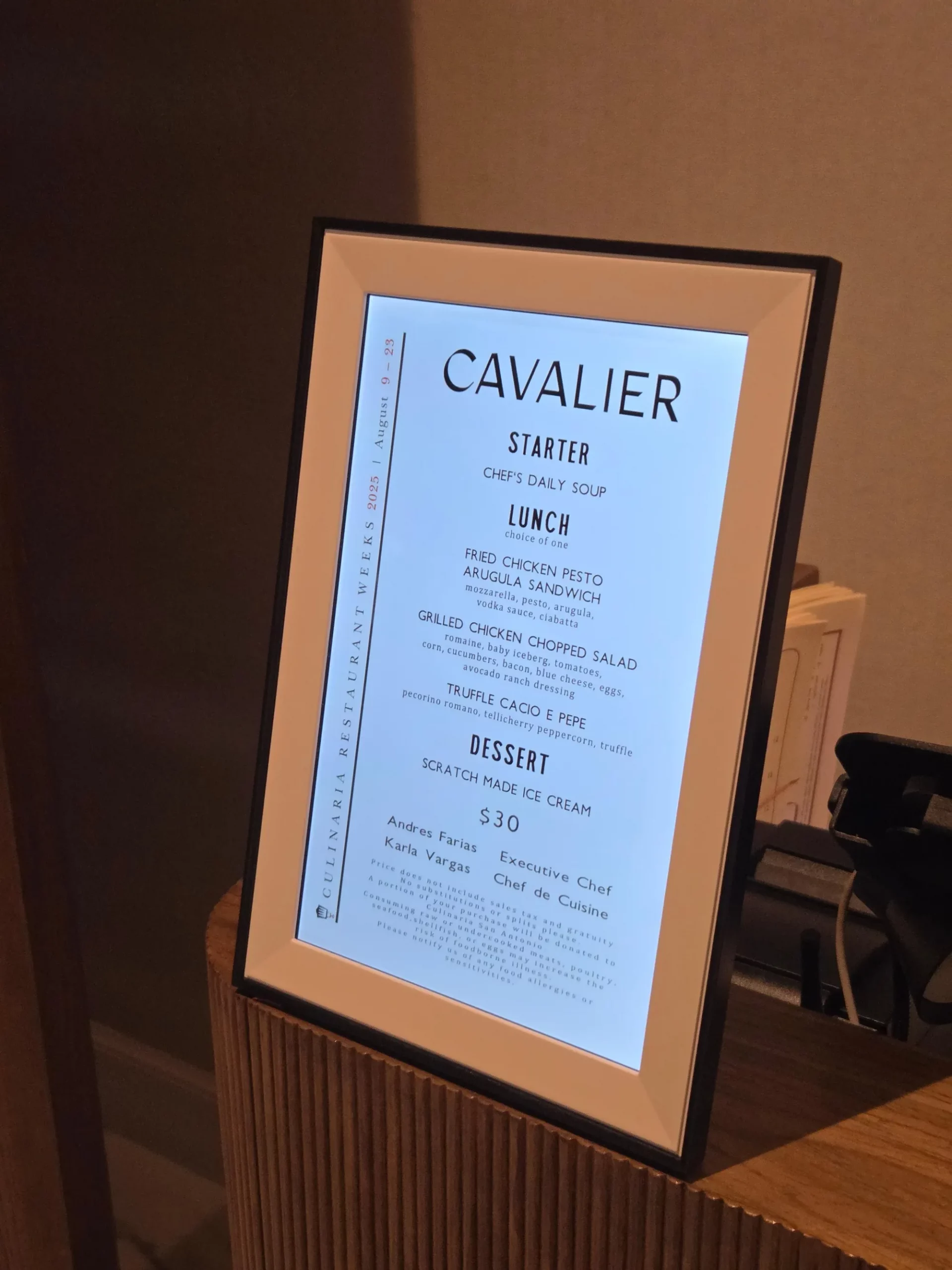인터컨티넨탈 샌 안토니오 리버워크 조식당 Cavalier
