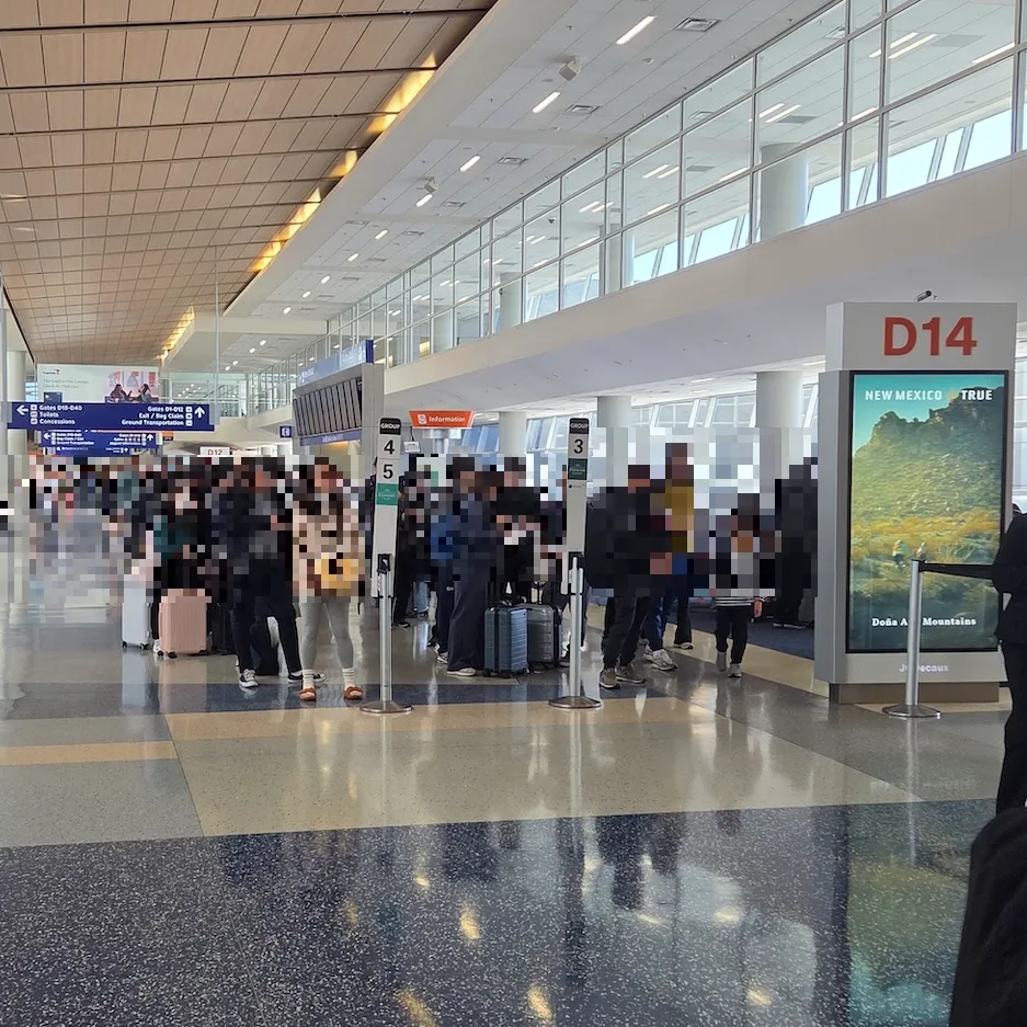 일본항공 JL11편이 출발했던 댈러스 포트워스 공항 D14게이트