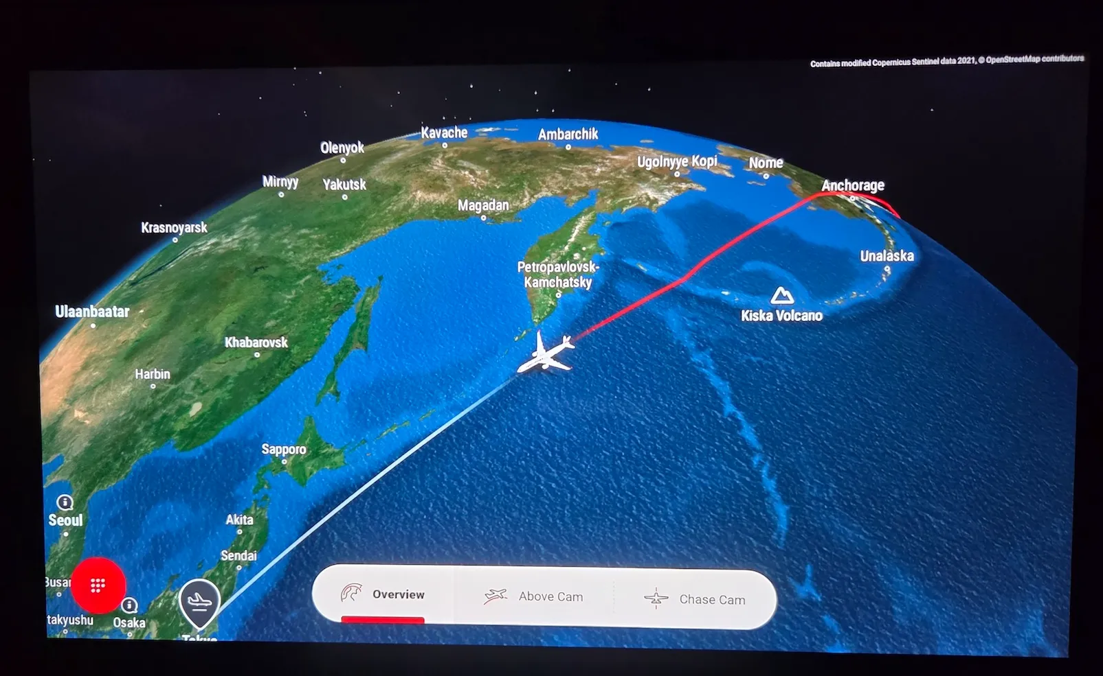 일본항공 A350-1000 기내 엔터테인먼트 시스템 비행지도