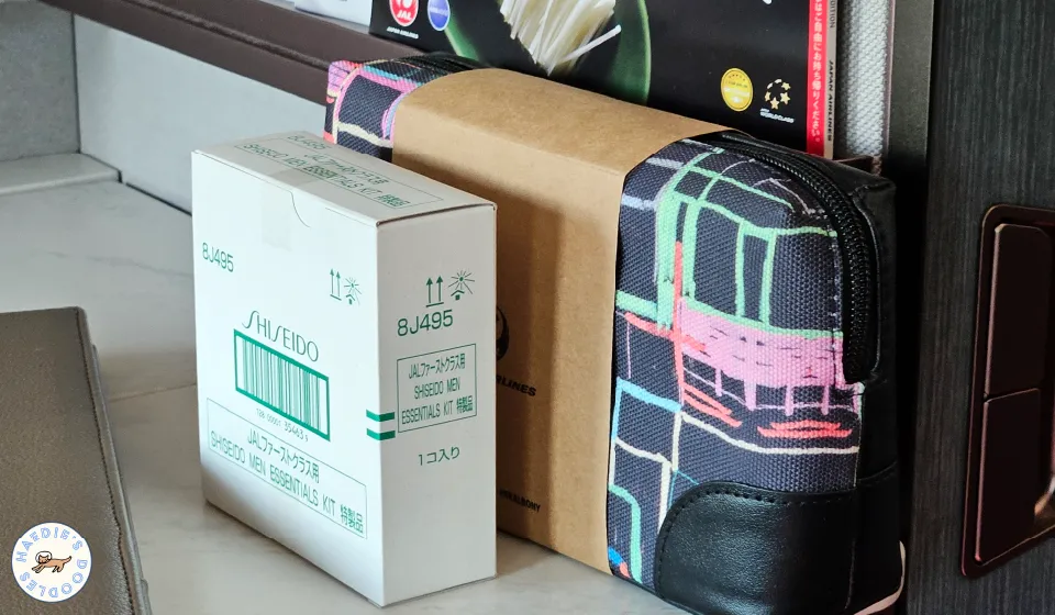 JAL First Class Amenity Kit and Cle de Peau Skin Set
