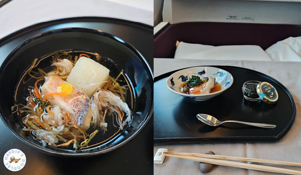 JAL First Class Dessert Course with HΓ€agen-Dazs and Fruit