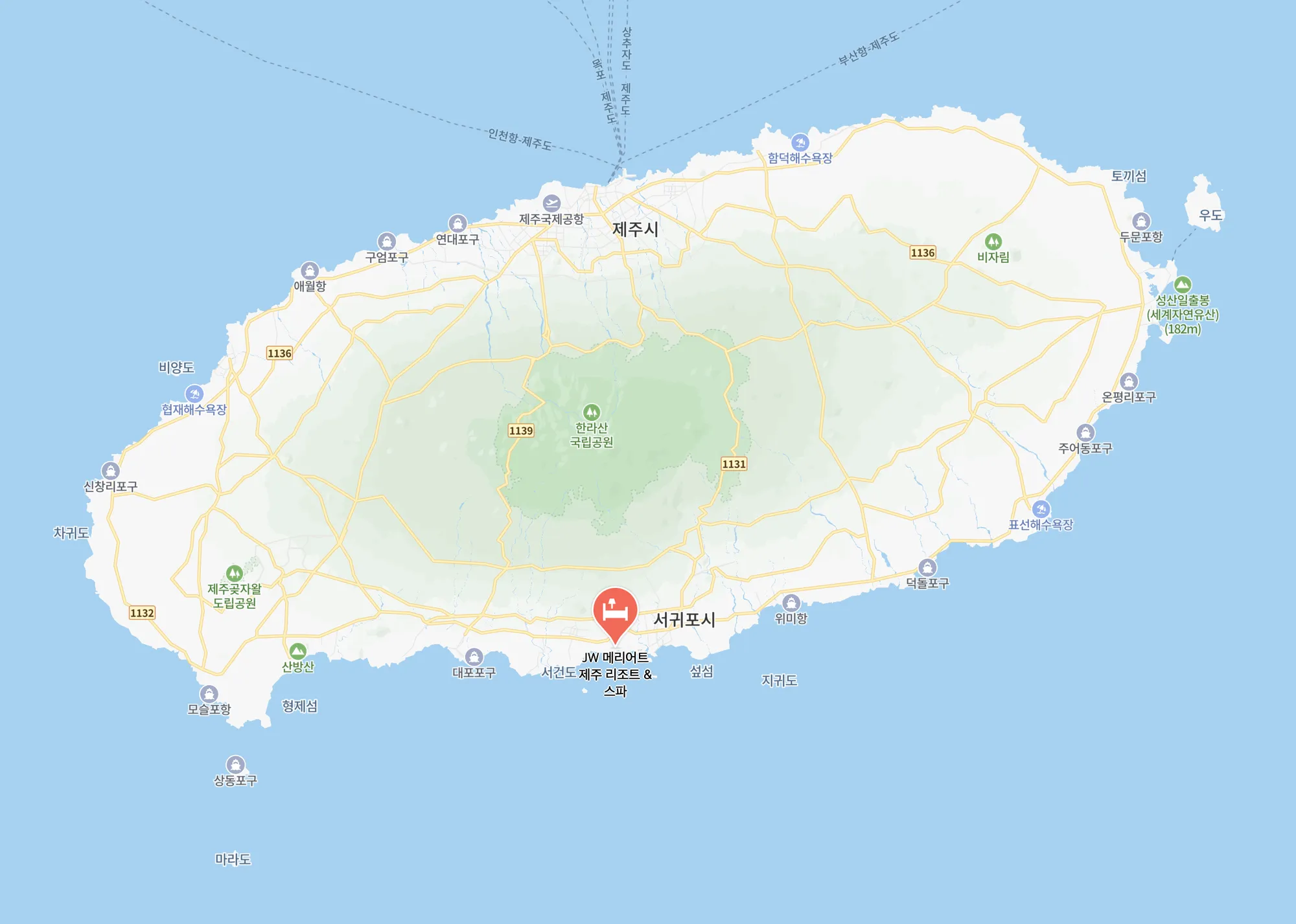 JW 메리어트 제주 리조트 & 스파 위치 (c) map.naver.com