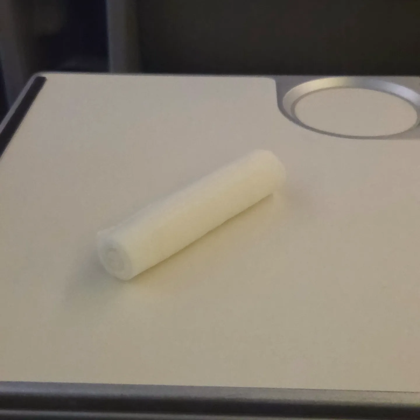 Korean Air KE38 Second Meal Food & Beverage Menu and Disposable Towel