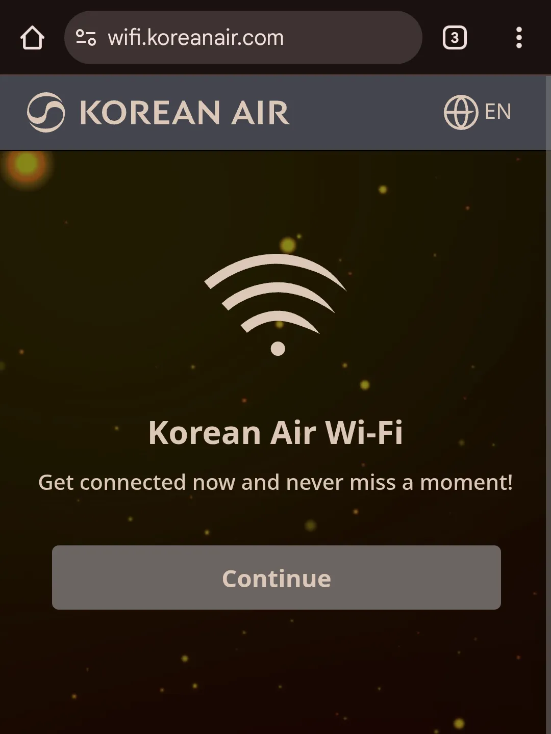 대한항공 KE23편 B787-10 기내 와이파이