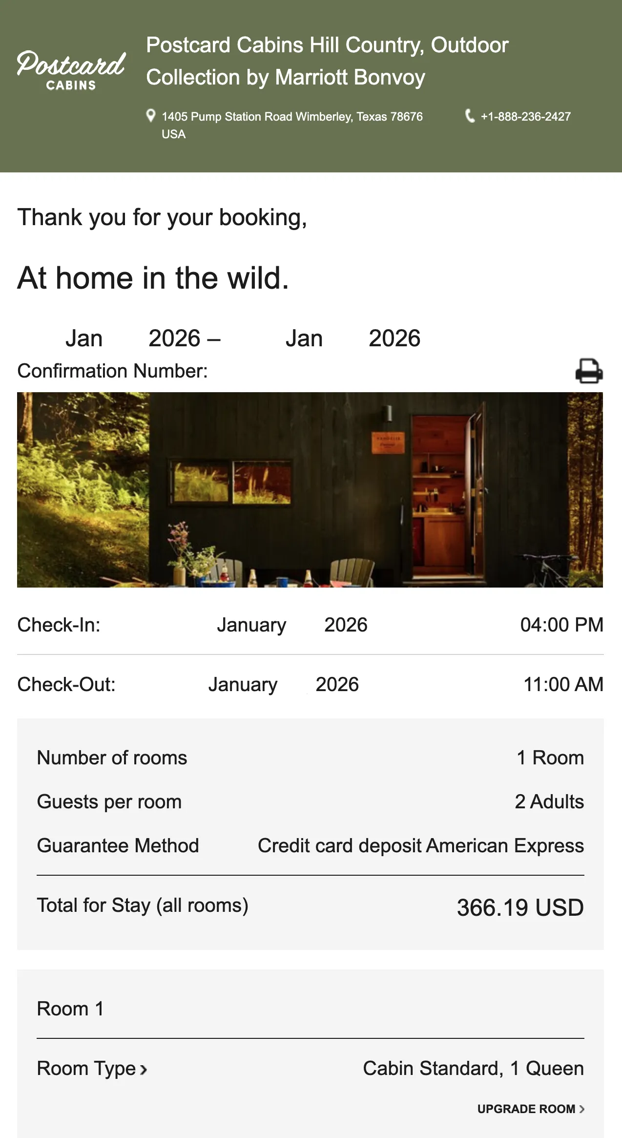 포스트카드 캐빈 힐 컨트리 가격과 예약 내역 (c) marriott.com