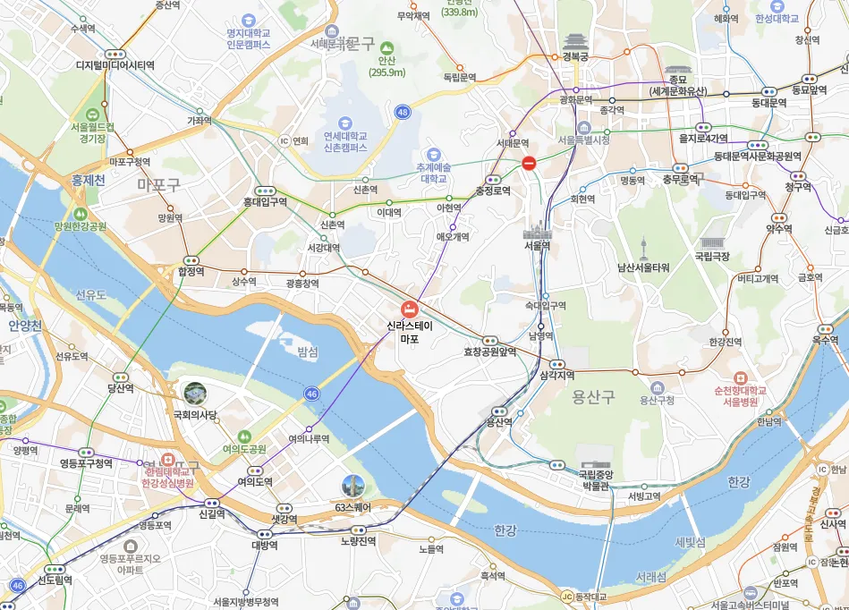 신라스테이 마포 위치 (c) map.naver.com