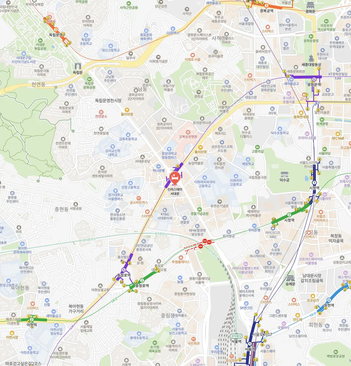 Shilla Stay Seodaemun location (c) map.naver.com