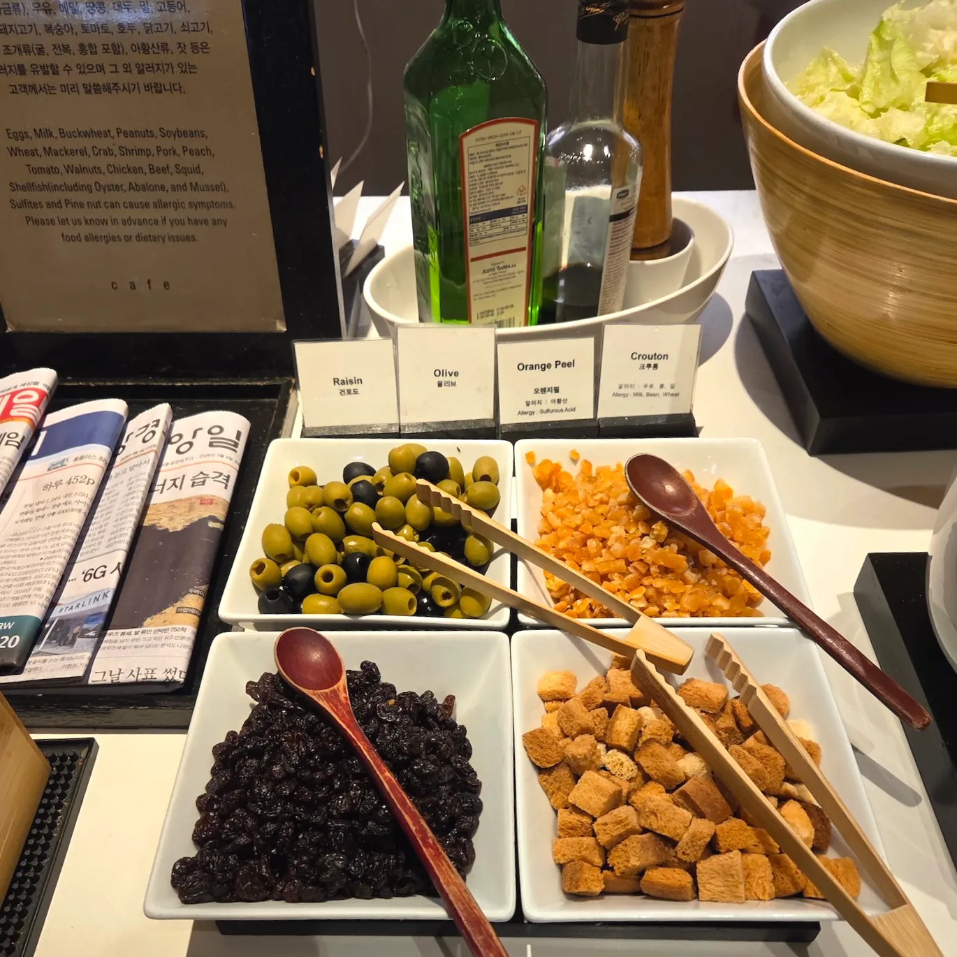Breakfast buffet food at Shilla Stay Seodaemun