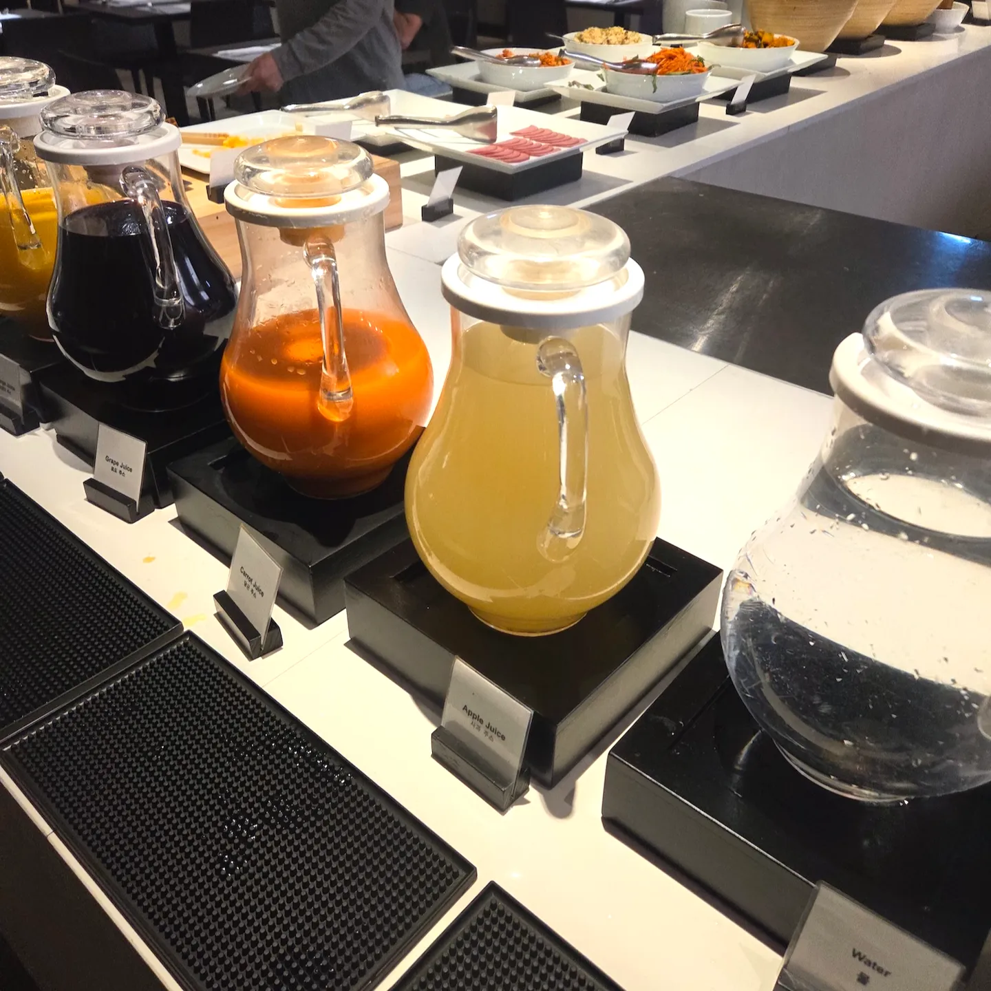 Breakfast buffet food at Shilla Stay Seodaemun