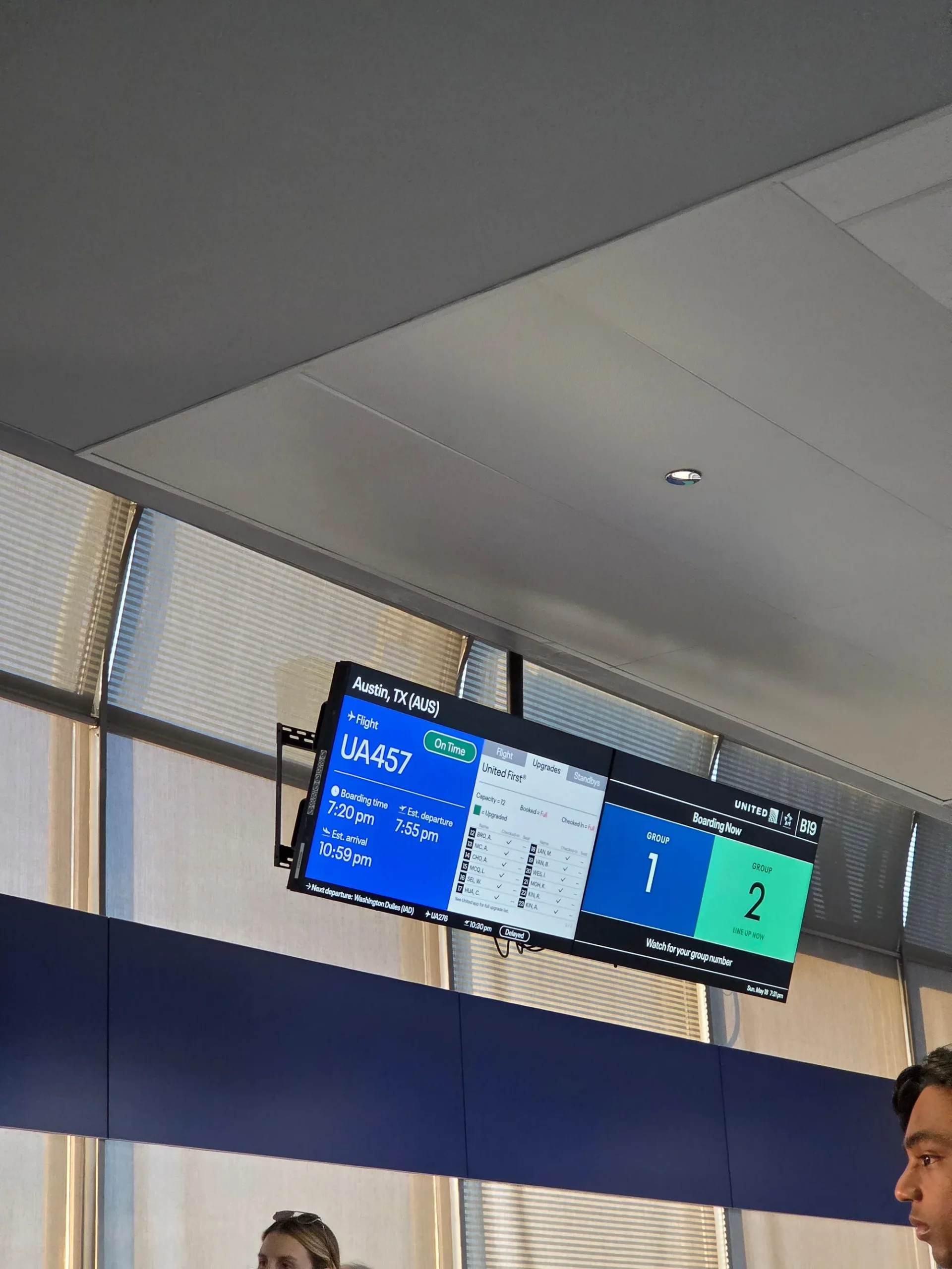 시카고 오헤어 공항 B19 게이트